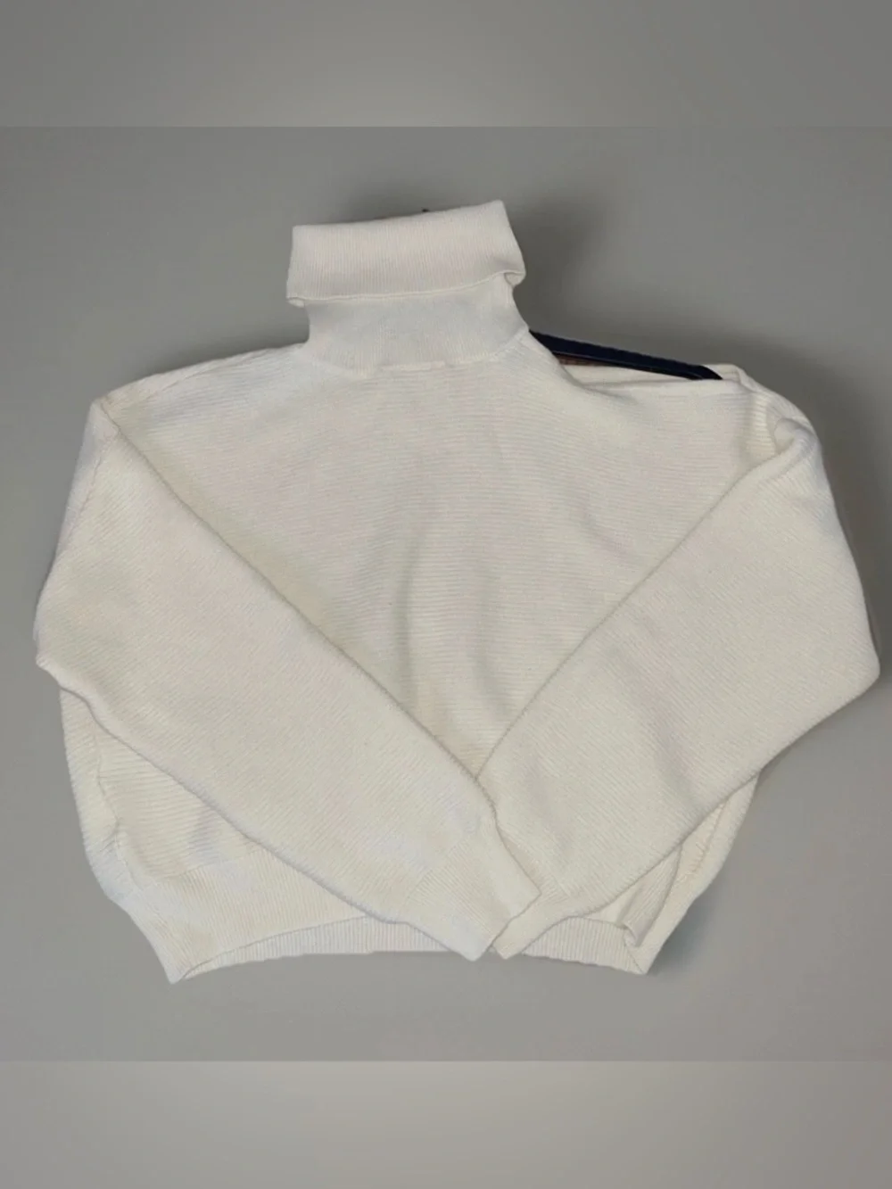 BCBGeneration Cream Turtleneck Sweater - Ribbed Knit - Picture 1 of 3